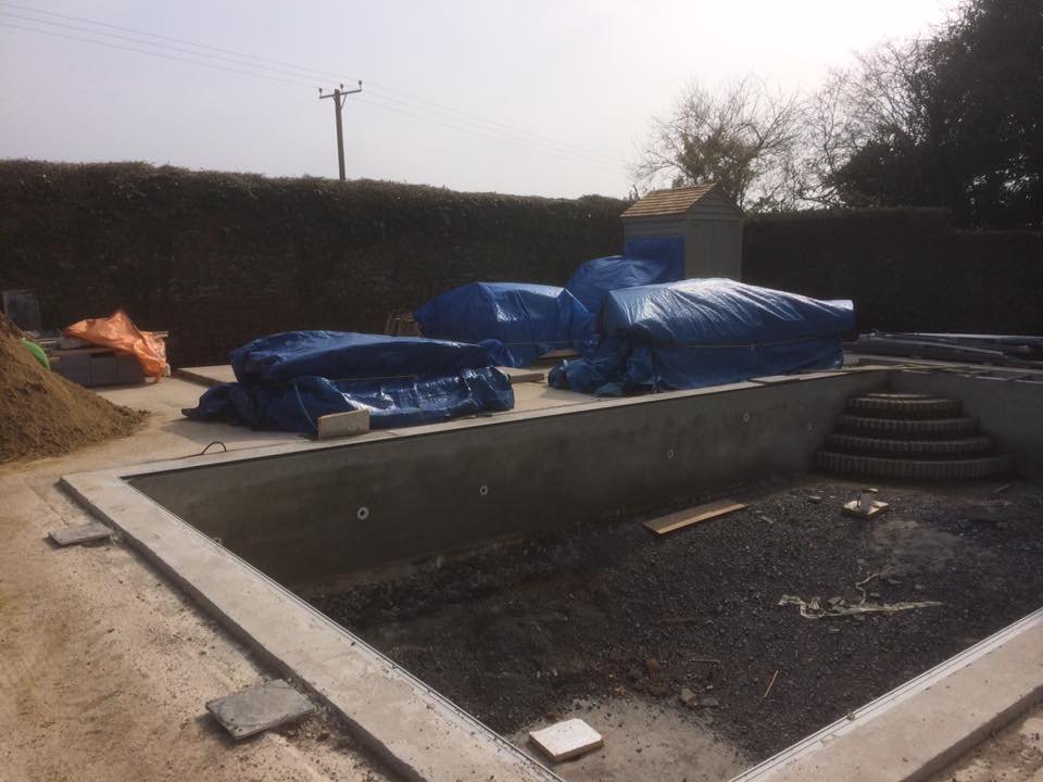 timelessgr's tweet photo. @timelessgr Pool House installation. Stage 1 complete with a mini garden room housing pump equipment. https://t.co/20v8CyPmAU