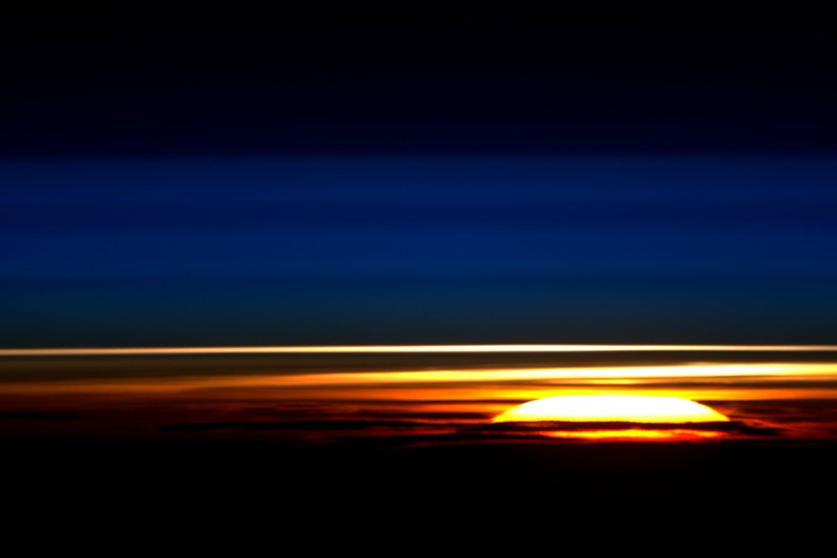 We see 16 sunrises every day - but I've never seen one as beautiful as this. Good morning Earth!
