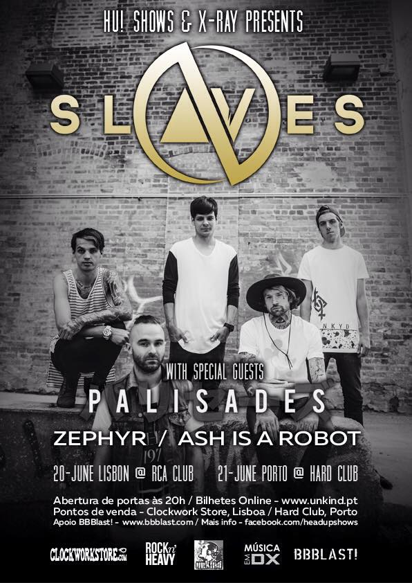 We are pleased to finally announce that we are supporting @SLAVESOFFICIAL and <a href="/WeArePalisades/">PALISADES</a> in Portugal in June!