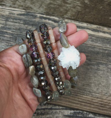 Serendipity Bracelets: This set of 6 beautiful spring inspired #gemstonebracelets >> goo.gl/Ef1SRC