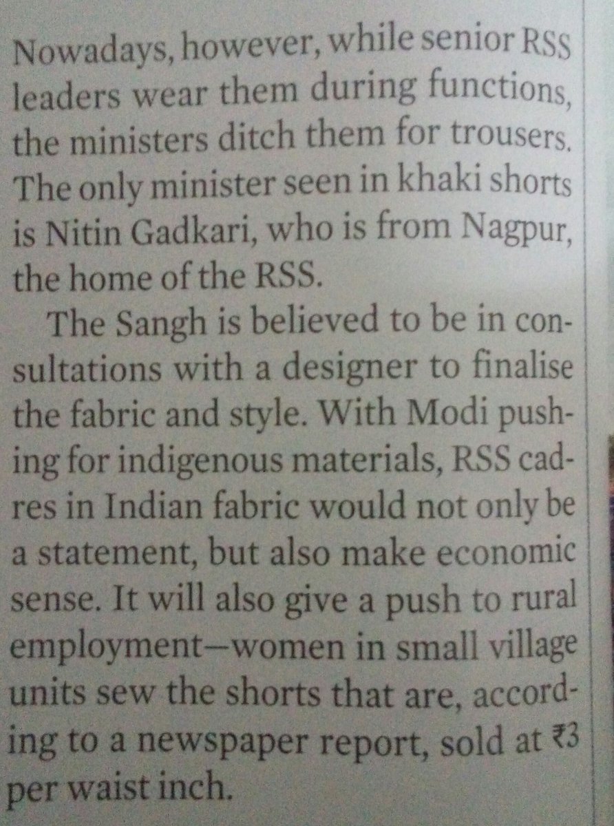 tuhimeradil's tweet photo. To those who mock at @RSS_Org on changing their uniform, read this ๐ Via @TheWeek
#RuralIncome #Youthenrollment https://t.co/FIsl2xq28d