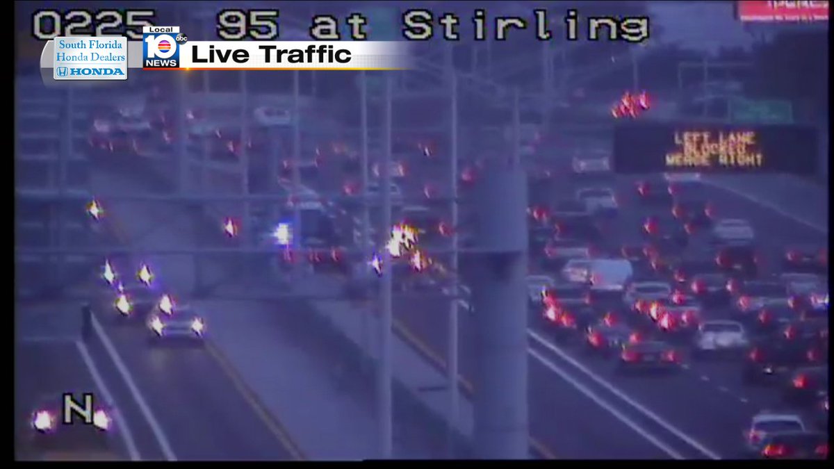 Crash on I-95 NB and Stirling Rd #TRAFFIC https://t.co/YQ0HAkx2iT