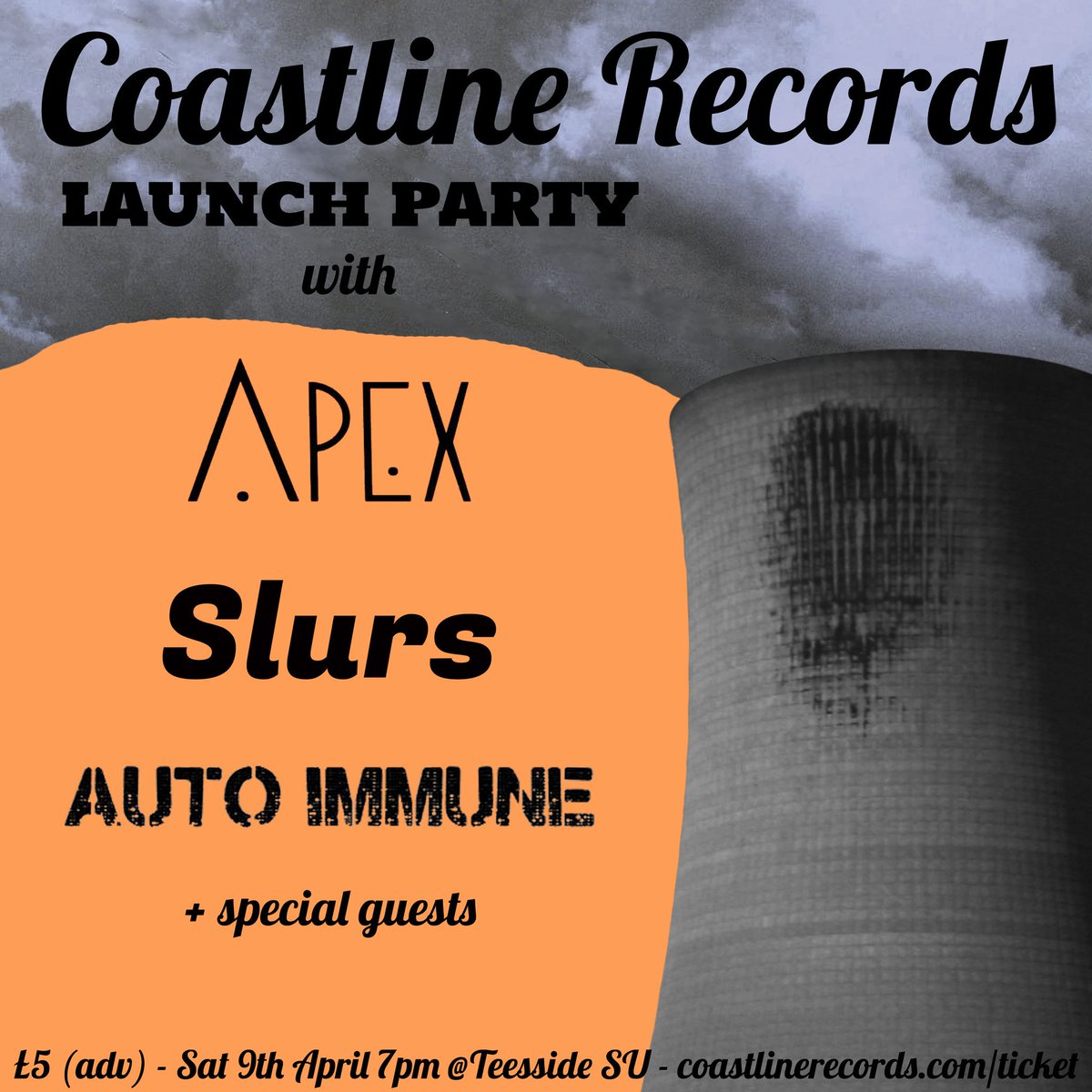 We're releasing our debut single at the @CoastlineRecord launch party <a href="/teessidesu/">Teesside University Students’ Union (TUSU)</a> on 9 Apr. coastlinerecords.com/ticket