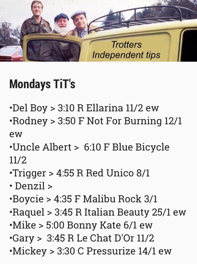 _TiT_Tips_'s tweet image. Due to Memory Cloth being a NR we have a change of My Tip to Ellerina in the 3:10 R