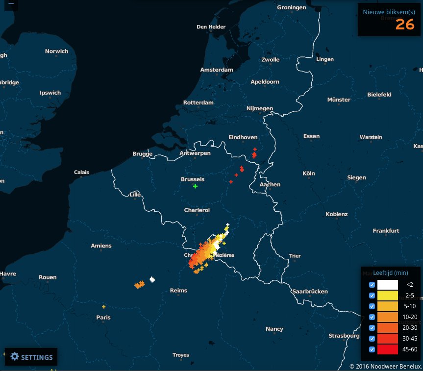 NoodweerBenelux's tweet image. Opgelet in het zuidoosten van #België! Enkele zware #onweersbuien in dynamische omgeving #windschade. #storm