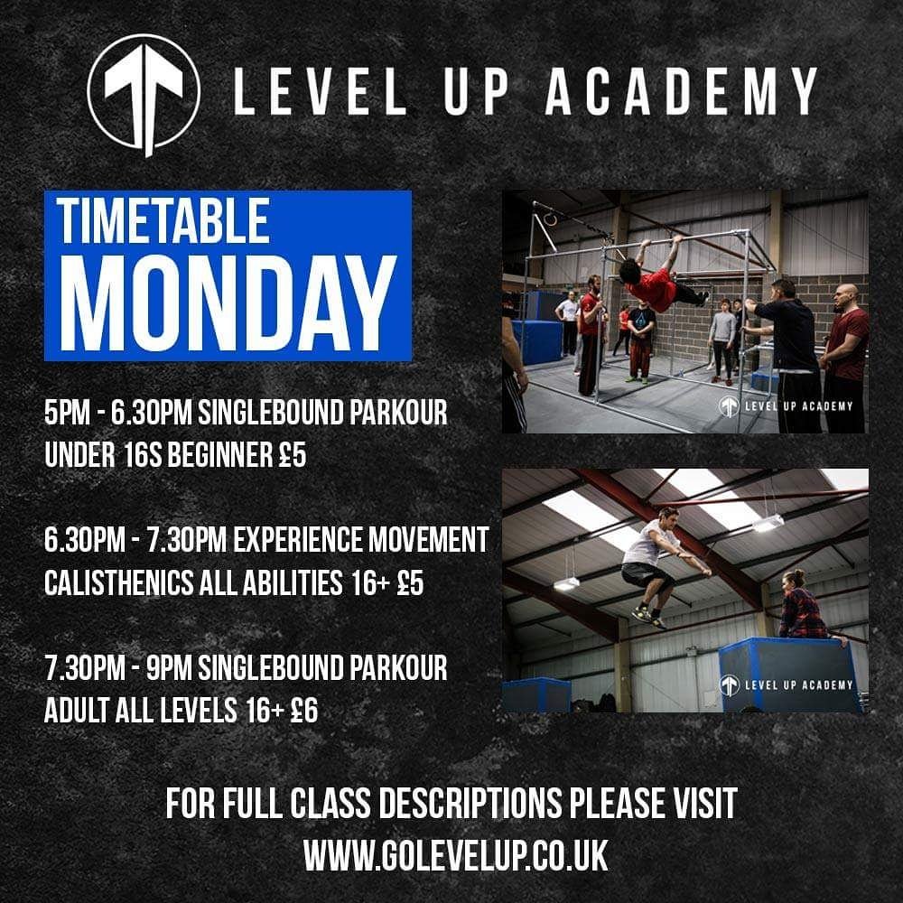 SGActionUK's tweet photo. Burn off the choc &amp; get down to the Academy tonight Classes for all ages and abilities! #golevelup #parkour #leeds https://t.co/5aXQdKdGT5