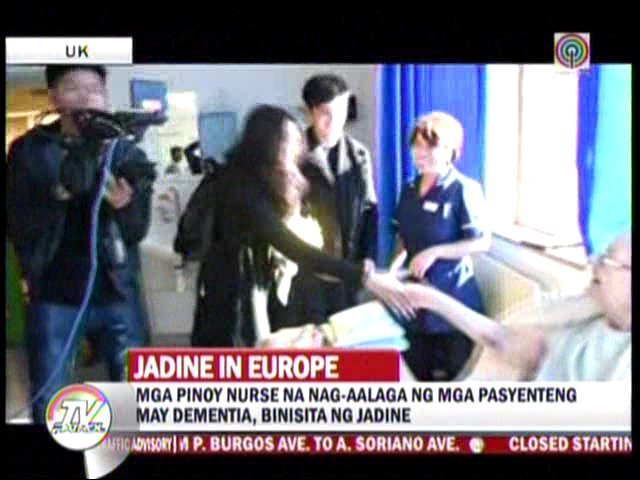 TVPatrol's tweet photo. #TVPatrol Mga pinoy nurse na nag-aalaga ng mga pasyenteng may dementia, binisita ng JaDine |via Rose Eclarinal https://t.co/M9fmhWKPpA