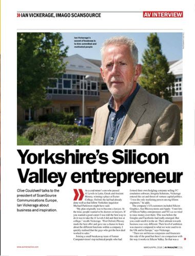 ArrayTP's tweet photo. @AVMag interviewed @ImagoScanSource's Ian Vickerage and he talked about @ArrayTP! https://t.co/N7LHXGOcT1 https://t.co/HSEoJgOck8