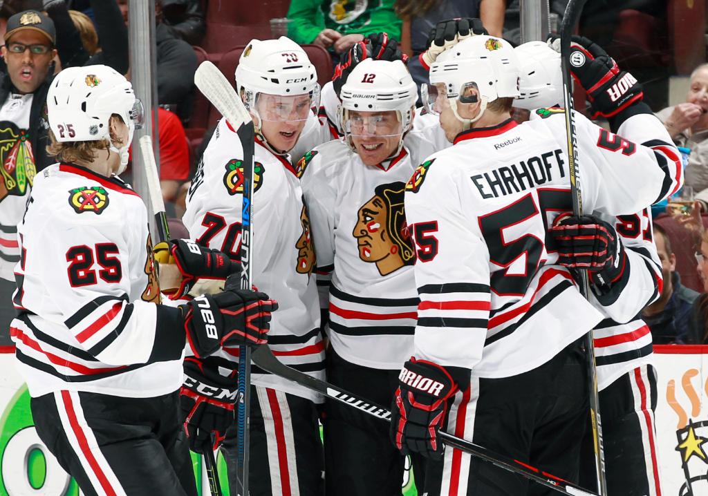 NHL's tweet photo. Eight years in a row the @NHLBlackhawks will be in the #StanleyCup Playoffs. https://t.co/Nxw0i4xbGu