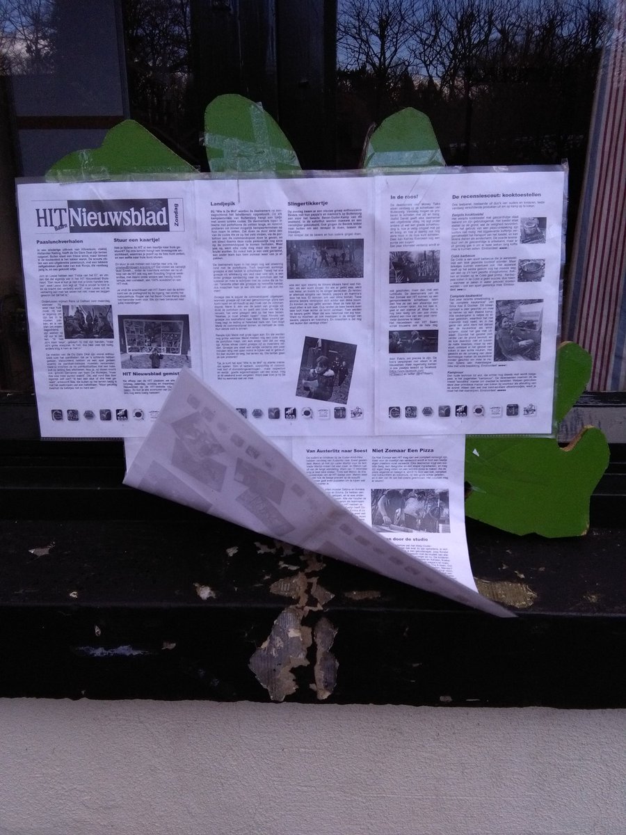 Zo, nieuwe editie van het HIT Nieuwsblad hangt. Hopelijk voldoende stormbestendig! #HIT2026 #HITBaarn
