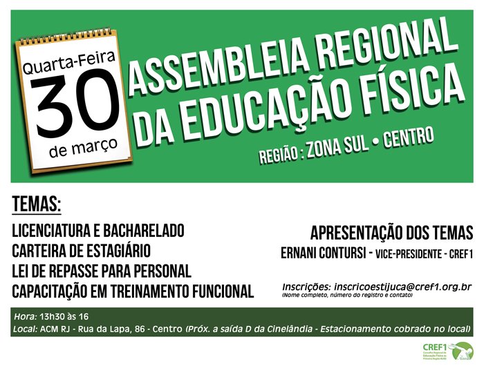 CREF_1's tweet photo. :: ÚLTIMAS VAGAS ::
Faltam 2 dias para a nossa Assembleia, garanta logo sua inscrição. 
https://t.co/WeviMCmLqV https://t.co/CBKXDlq4js
