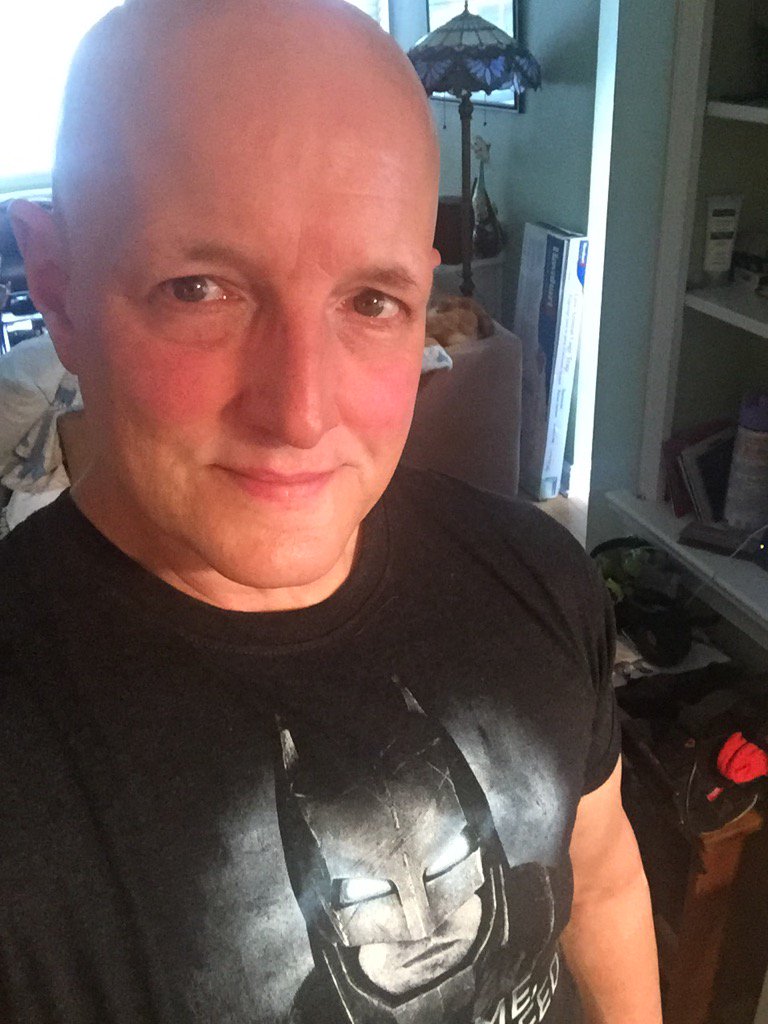 mor100's tweet photo. Affleck maybe the best Batman ever?  Me looking like something Batman would kill? #selfiemonday @PrestonSteve933 https://t.co/HMqOPHEER1