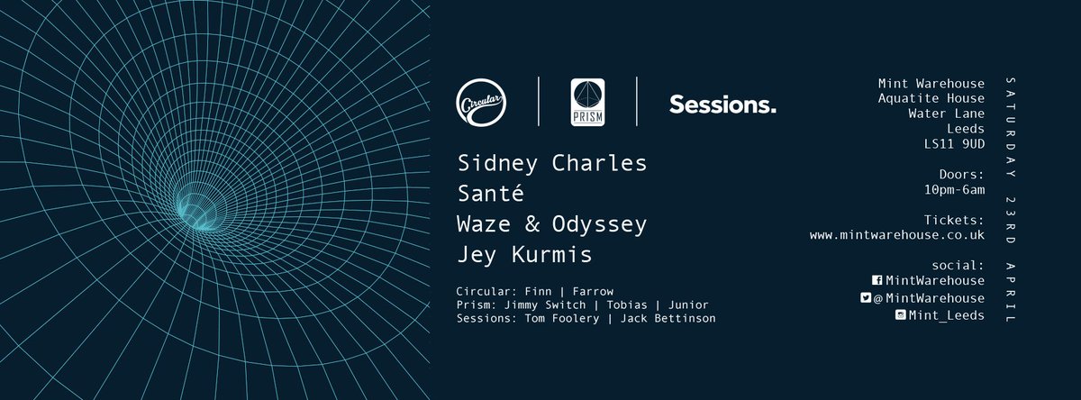 PrismLeeds's tweet photo. ★ FOR ONE NIGHT WE UNITE ★

@Circular_Events @MiNTSESSiONS @MintWarehouse @santemusic @SidneyCharlesM @WazeOdyssey https://t.co/1BtAsbDV26