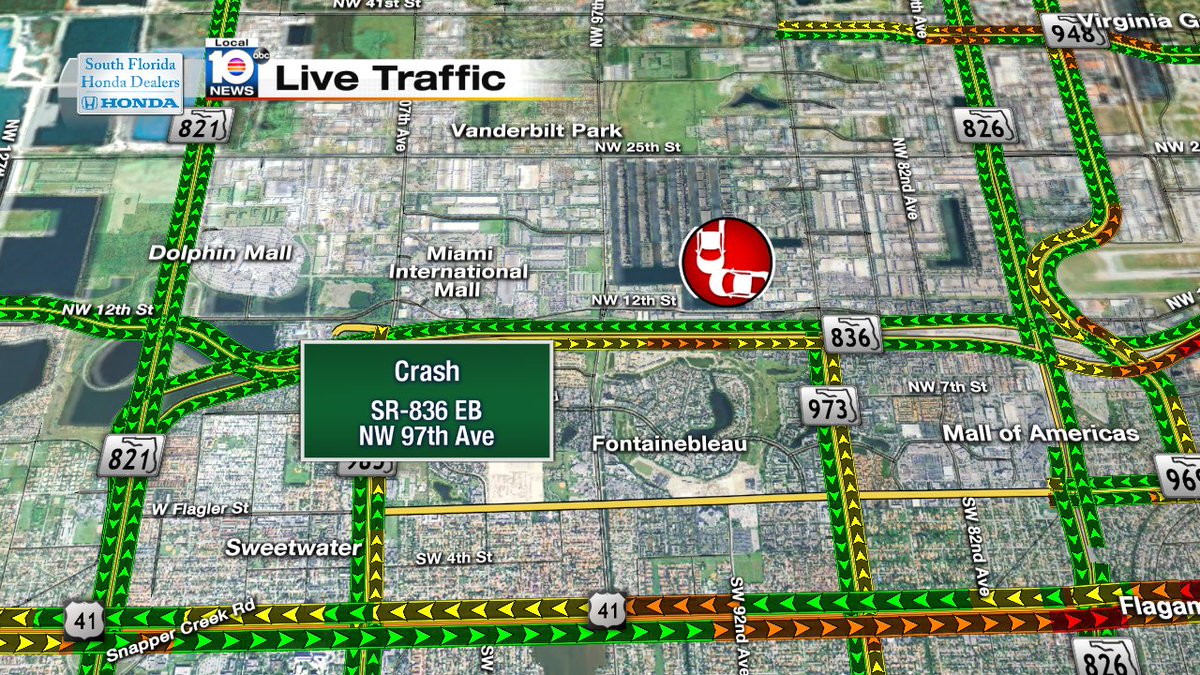 Crash SR-836 EB & NW 97th Ave #TRAFFIC #MIAMI https://t.co/SQGNAbkWlt