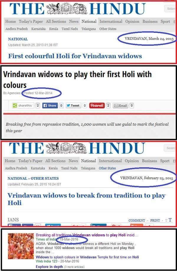 AshramOrg's tweet image. Presstitute's News Making Factory!News appears on every Holi.The taboo is being broken every year..for the 1st time