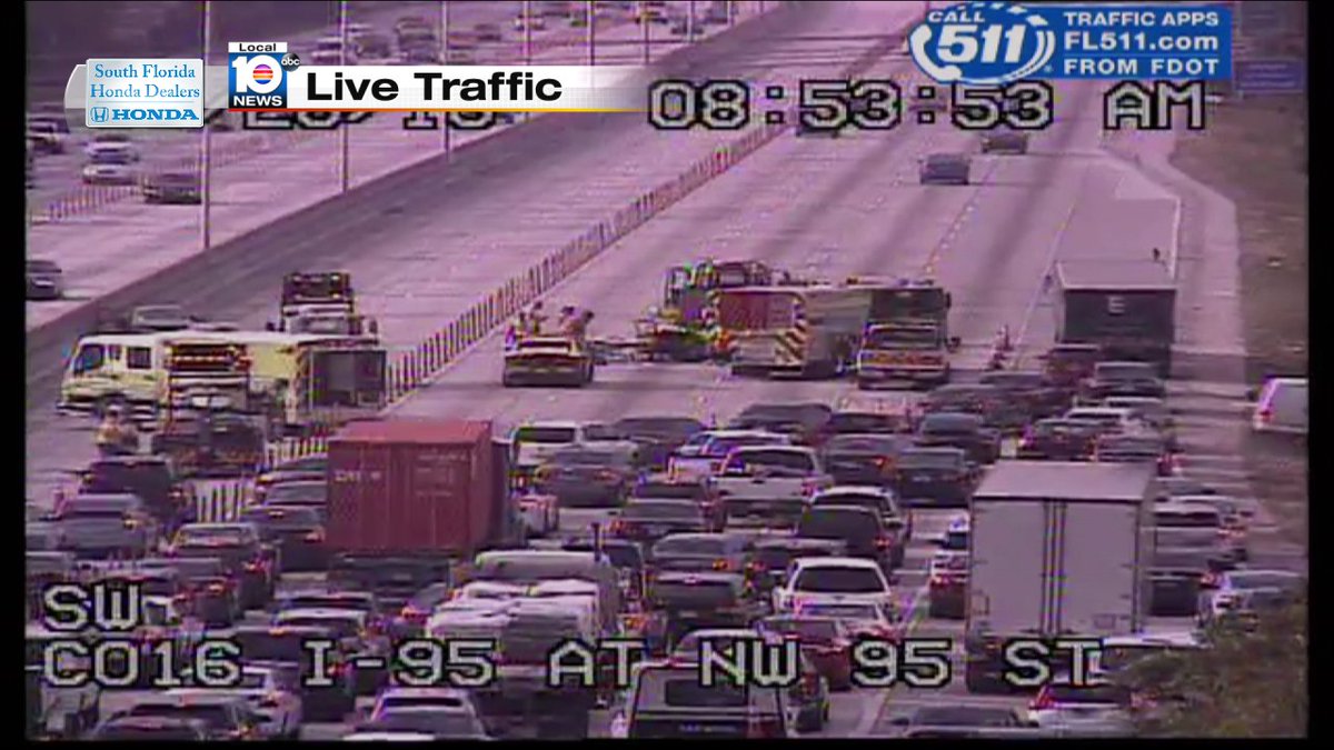 Crash on I-95 SB and NW 95th St #TRAFFIC #MIAMI https://t.co/LAc2jaRBSz