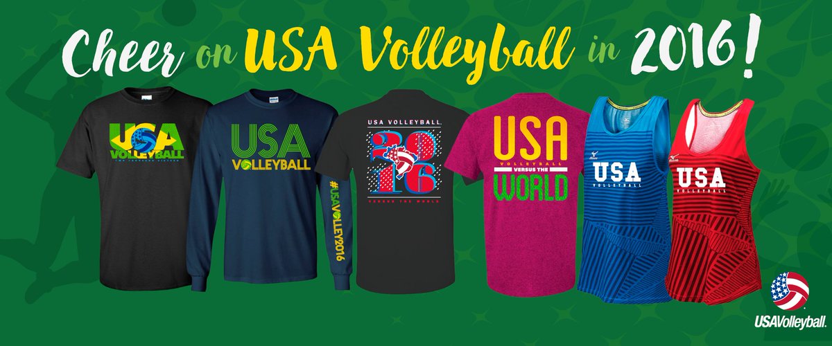 usavolleyball's tweet image. Purchase the latest #USAVolleyball apparel with #Rio designs through our sponsor @EM2Sports. em2sports.com