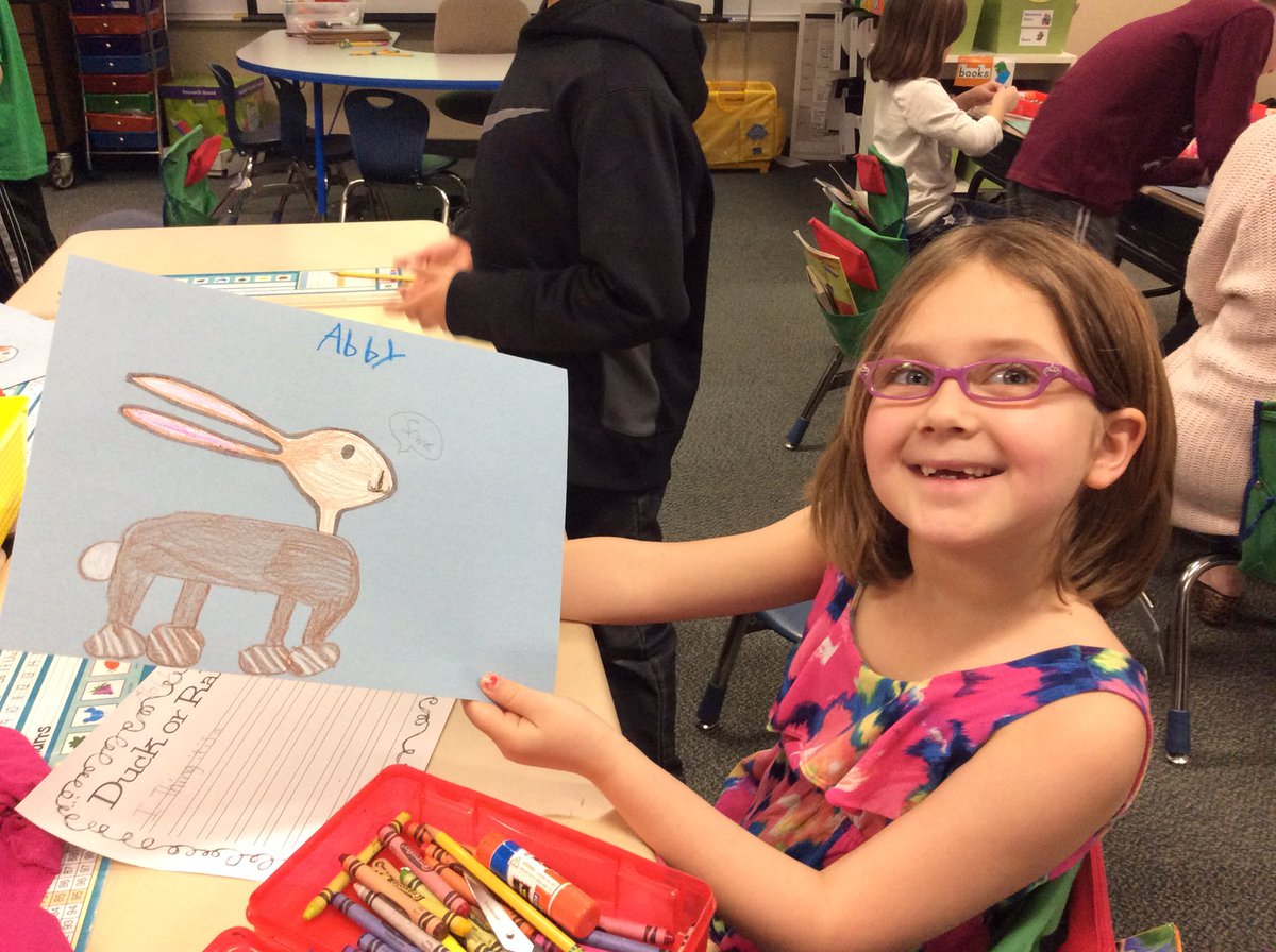 emcnerne's tweet photo. Duck or Rabbit? These 1st graders have strong opinions! https://t.co/AdIrAX3p7r