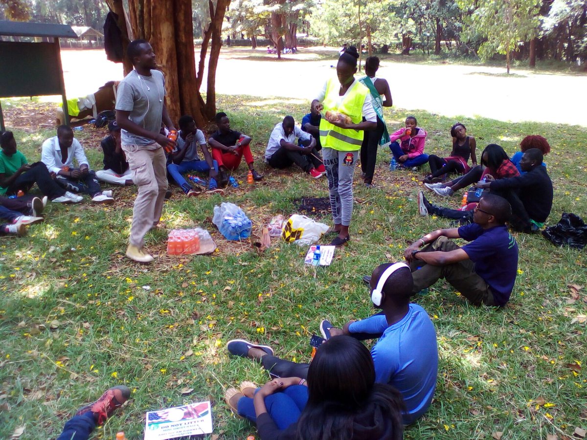CelestineKenya's tweet photo. It's time for sharing after a great work done @msenvironmentke @LiveluvoKe #MissEnvironmentKe https://t.co/xGOQP0Clsy