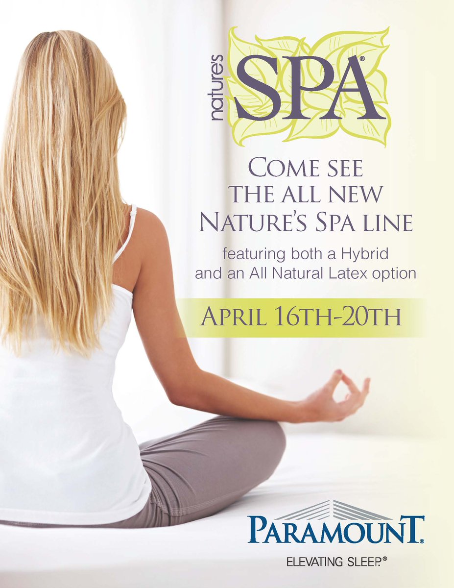 ParamountSleep's tweet photo. Less than 3 weeks until #hpmkt! Have you made your arrangements to see us? #paramountsleep #naturesspa #hdsuperduty https://t.co/W0dK1r45tv