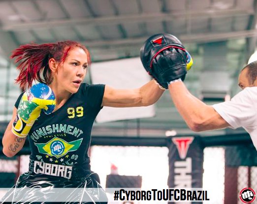 Punishment99's tweet photo. The @ufc is finally listening and @criscyborg Santos will get her #UFC Debut at #UFC198 on May 14 in #Brazil! https://t.co/nbElme7rKX