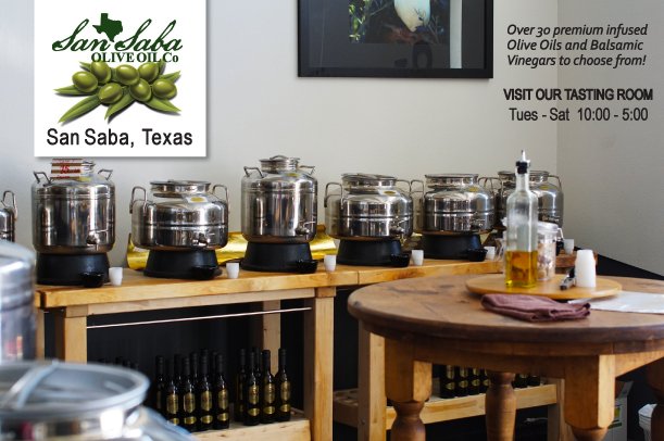 Visit our tasting room TUE-SAT 10-6! Over 30 olive oils &amp; infused balsamics @sansabatex <a href="/VisitSanSaba/">Visit San Saba, TX</a> #Texas #Travel