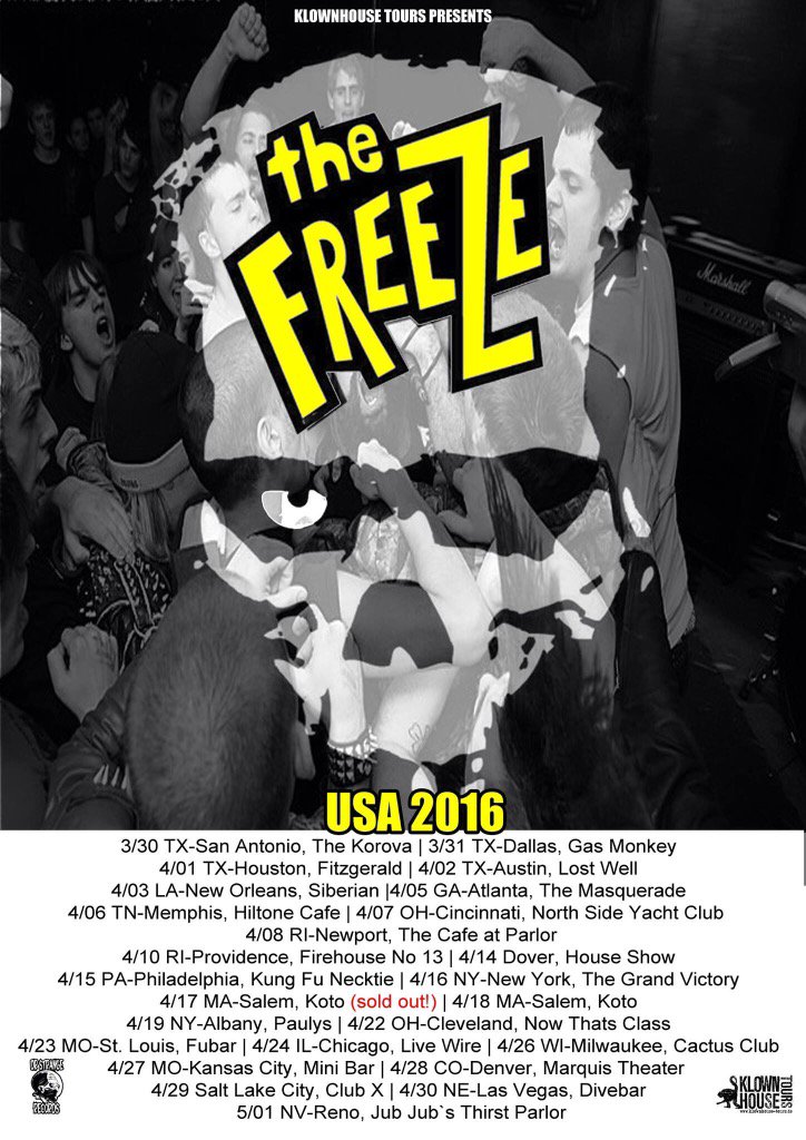 THE FREEZE doing a couple of USA-dates very soon! Spread the word!