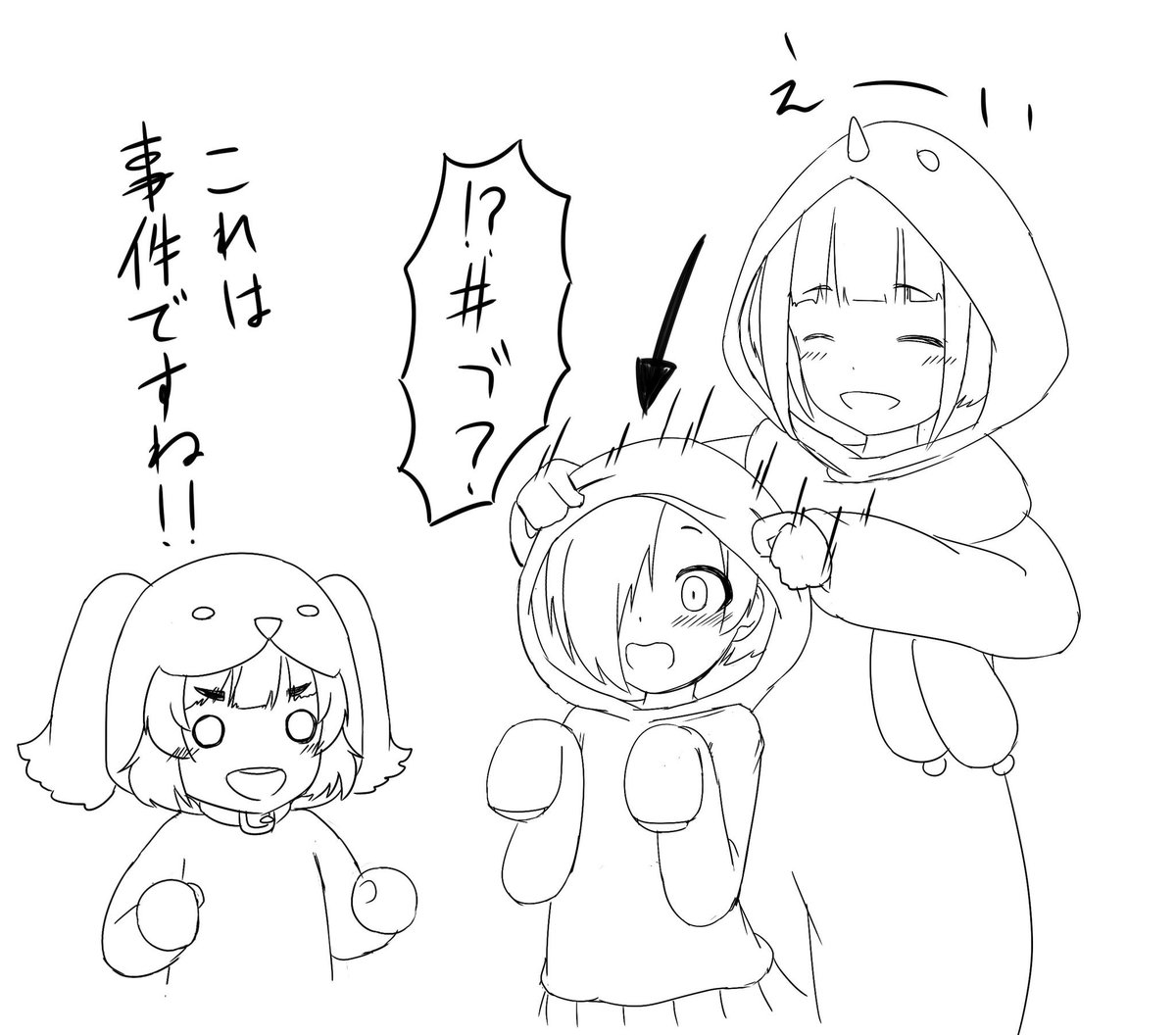 小梅ちゃんにフードを被せる事案が発生した模様です  #モバマス版深夜の真剣お絵かき60分1本勝負 