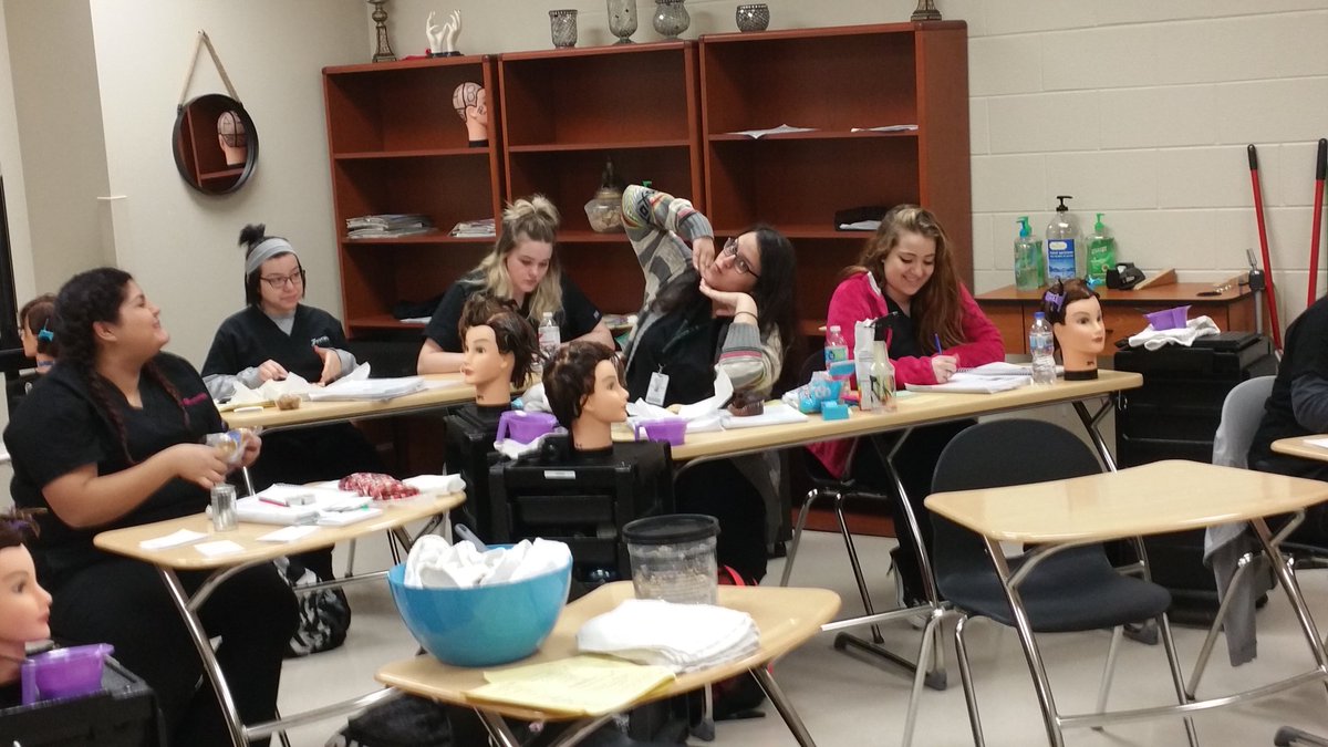 ATCCosmo's tweet photo. Preparing for #StateBoardExamination so they can be #LicensedCosmetologist upon graduation. #CosmoWorkingDiligently https://t.co/xEWazA02uw