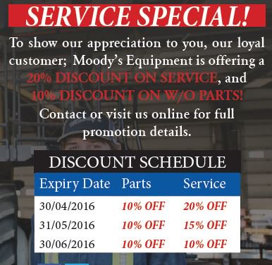 RShyluk's tweet photo. Spring into Savings-Service and Parts Specials @MoodysEquipment All Locations. Starts Today! https://t.co/MuQECSzYXR