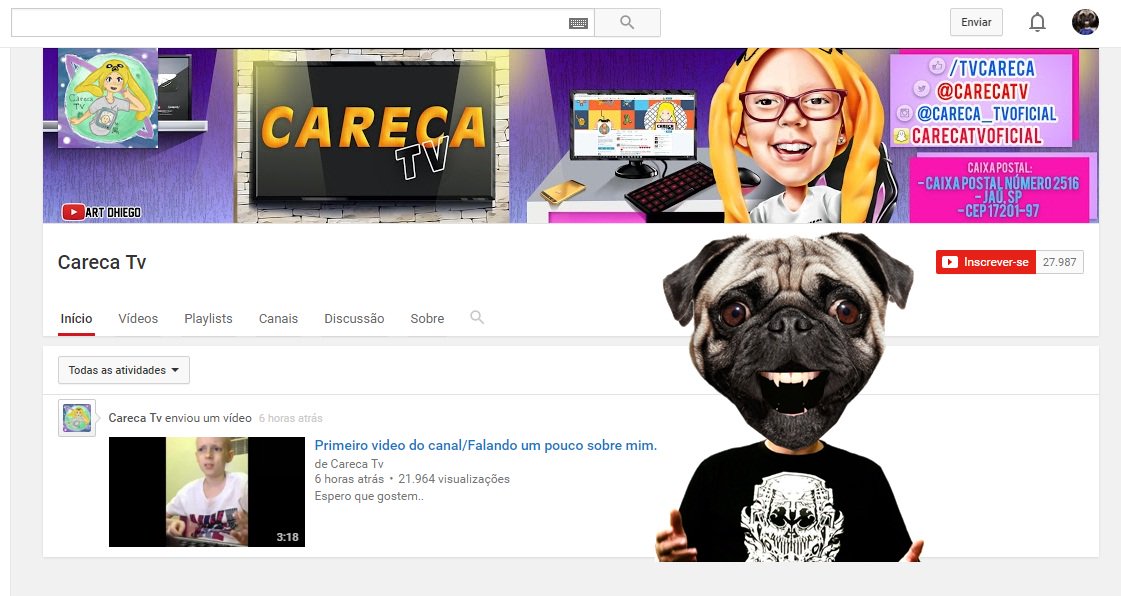 PugFalante's tweet photo. Careca TV está de volta com força total, se escrevam no novo canal ▶ https://t.co/VbfoC6oFai

@CarecaTv https://t.co/HmvI4rRqlH