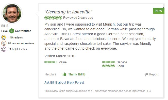 Thanks Bill B! We're so glad we could bring a little bit of Germany to you and your son! We hope to see you again!