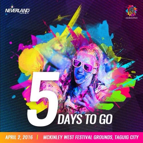 knockdownevents's tweet image. Countdown starts now! 5 days til the BIGGEST paint festival in the country! See you guys! #KDforRaveolution #NxR