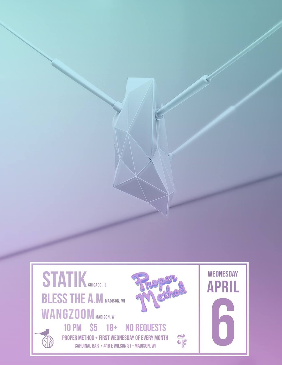 NewNatureCo's tweet photo. @Statik_Musik will be joining us for 'proper method' this month at @cardinaldancing https://t.co/eHk5BHx28l