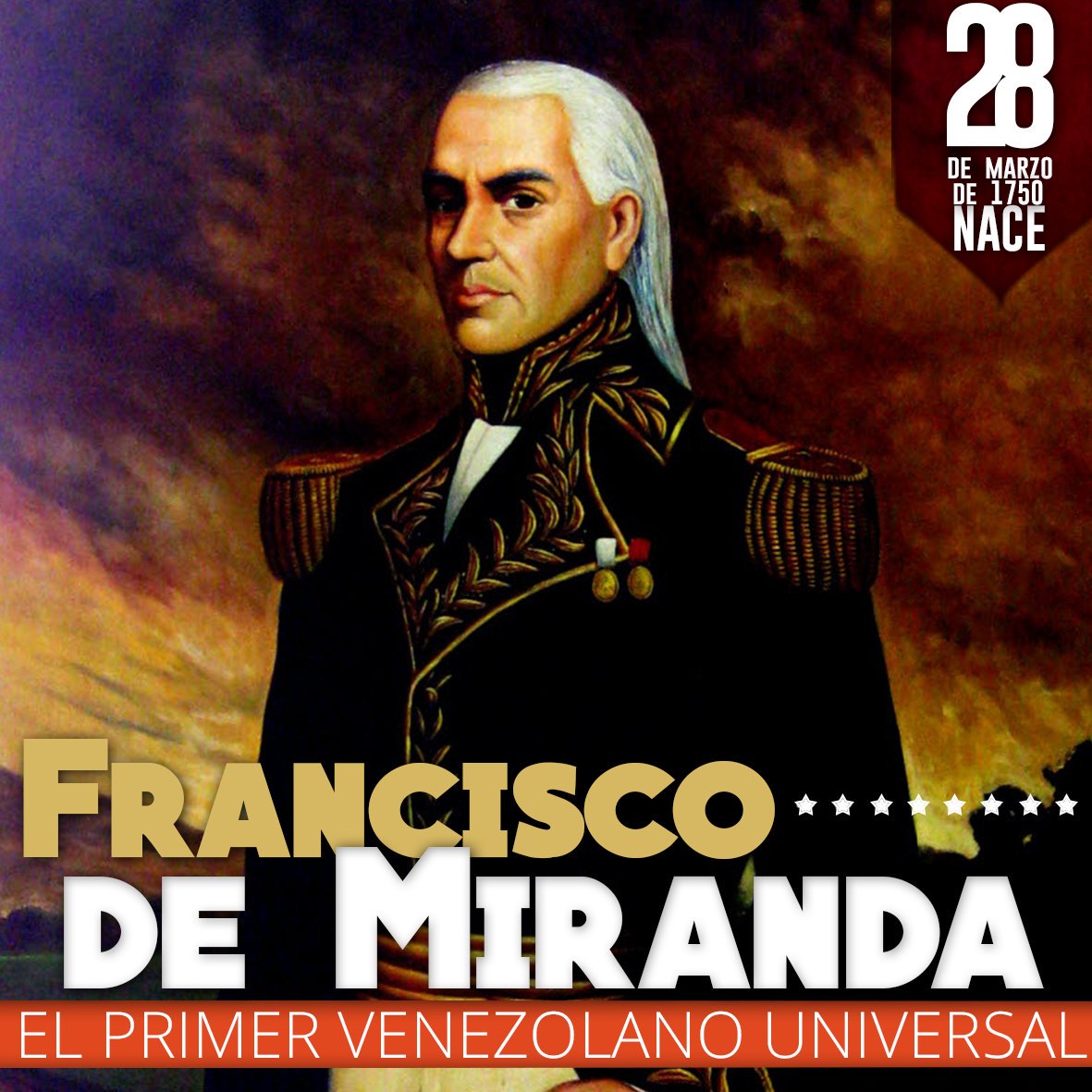 PDVSA's tweet photo. #TalDíaComoHoy en 1750, nace el Precursor de la Independencia de #Venezuela, Francisco de Miranda. https://t.co/h72wWwKmn5