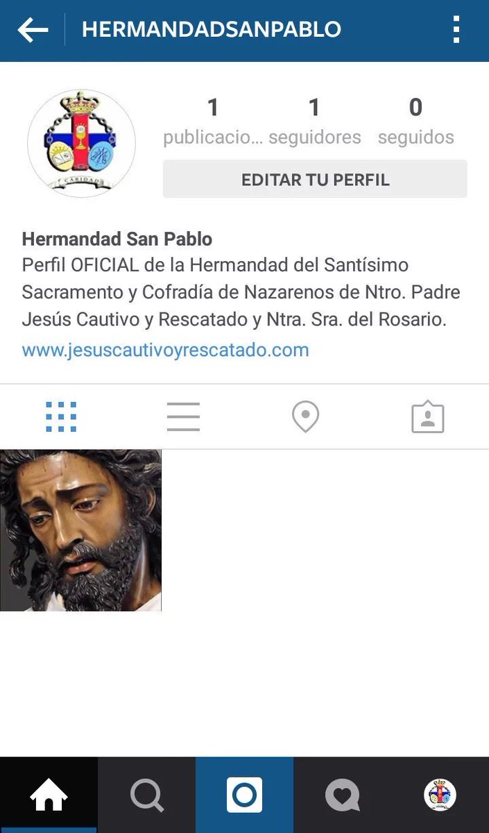 Este el perfil de la página en instagram (@hermandadsanpablo) @Hdad_SanPablo @LaPasionCTV
