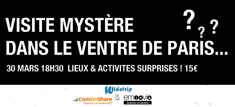 ComOnShare's tweet photo. Mercredi visite mystère à #Paris ! #Surprises #découverte @Emoovio @Widetrip &amp; @ComOnShare > https://t.co/1uVQityfnr https://t.co/gwARKnrCPV