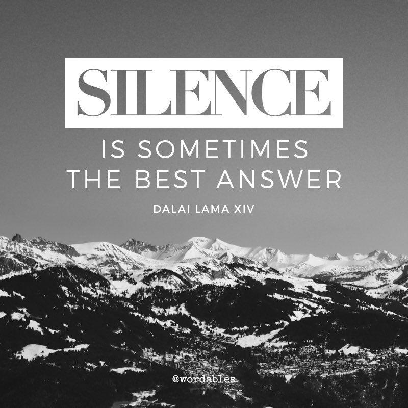 BecsBon's tweet photo. Just read an article about the benefits of silence....shhhh https://t.co/WcgApKwieA
