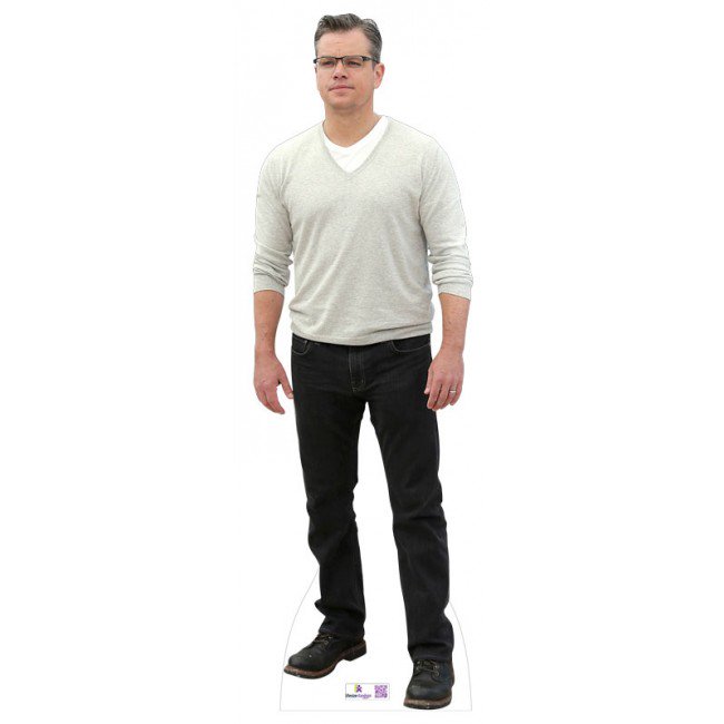 MattandBenTO's tweet photo. New directorial decision: have this cardboard cut out of director/dadbod Matt Damon onstage the entire show #techwk https://t.co/Yxsp2QJt47