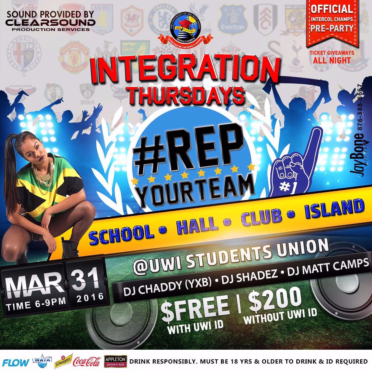 UWIMonaPelicans's tweet photo. We're taking over #InteThursdays this week!
It's the Official #InterColChamps2016 pre party!
#RepYourSch #TeamUWI https://t.co/yCJL0CBoyk