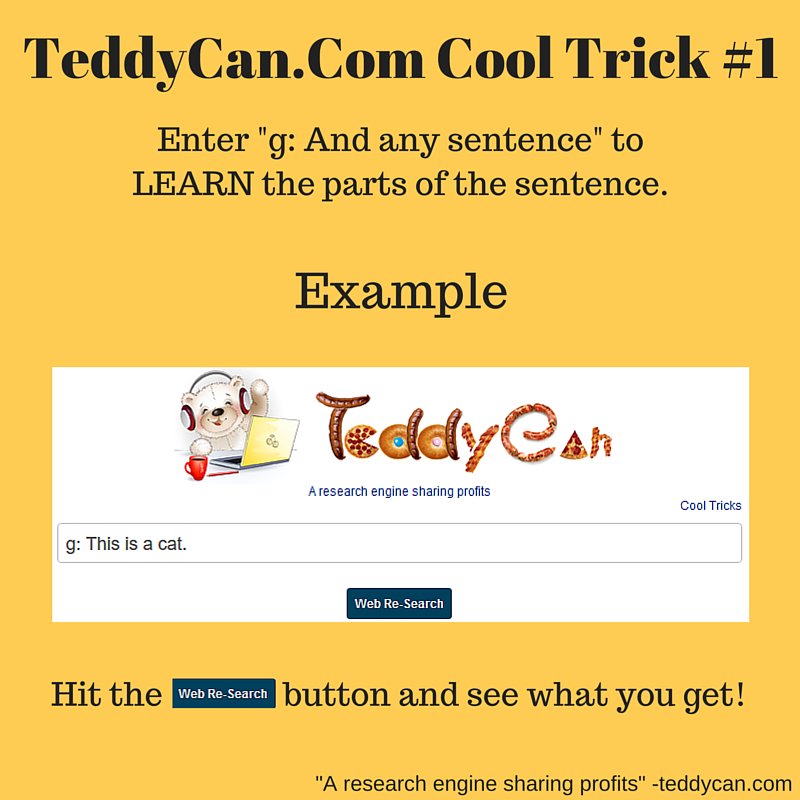 teddycanpay's tweet photo. Need help with English? Try this #CoolTrick from #TeddyCan! #English #Homework #Research https://t.co/JF36F7Lhn5 https://t.co/lJqz0rTcTW