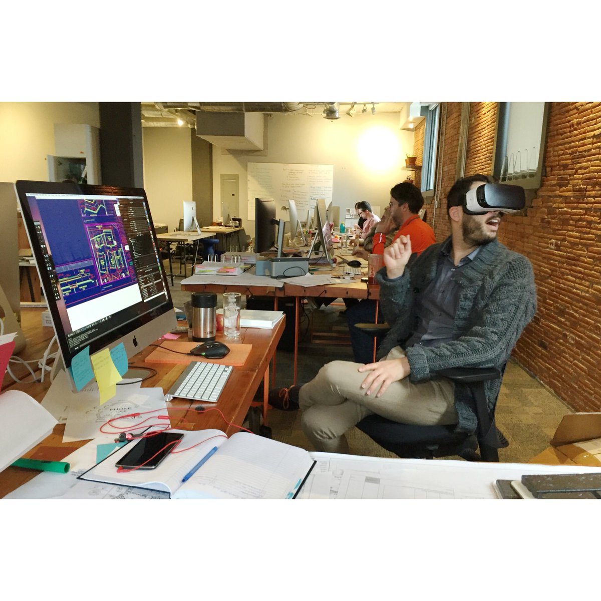 JennaMaw's tweet photo. Back at work this morning and we're trying out the new #VR rendering software. #whereisthebison #lineboxstudio https://t.co/hwY8JHEAxR