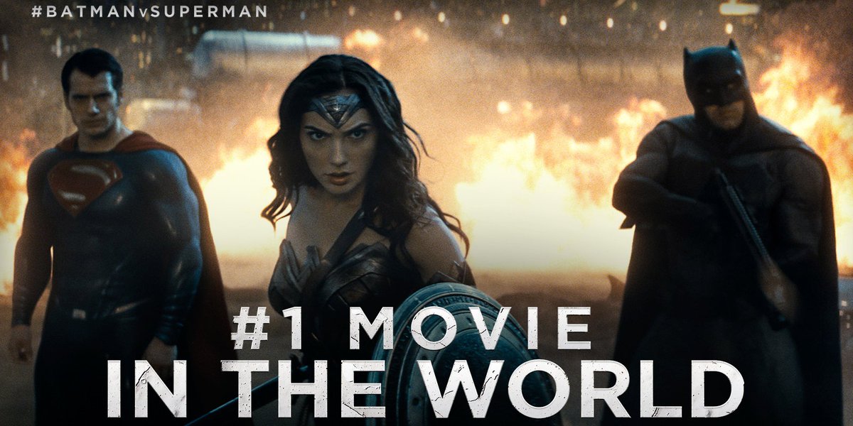Thank you for making #BatmanvSuperman the #1 movie in the world!