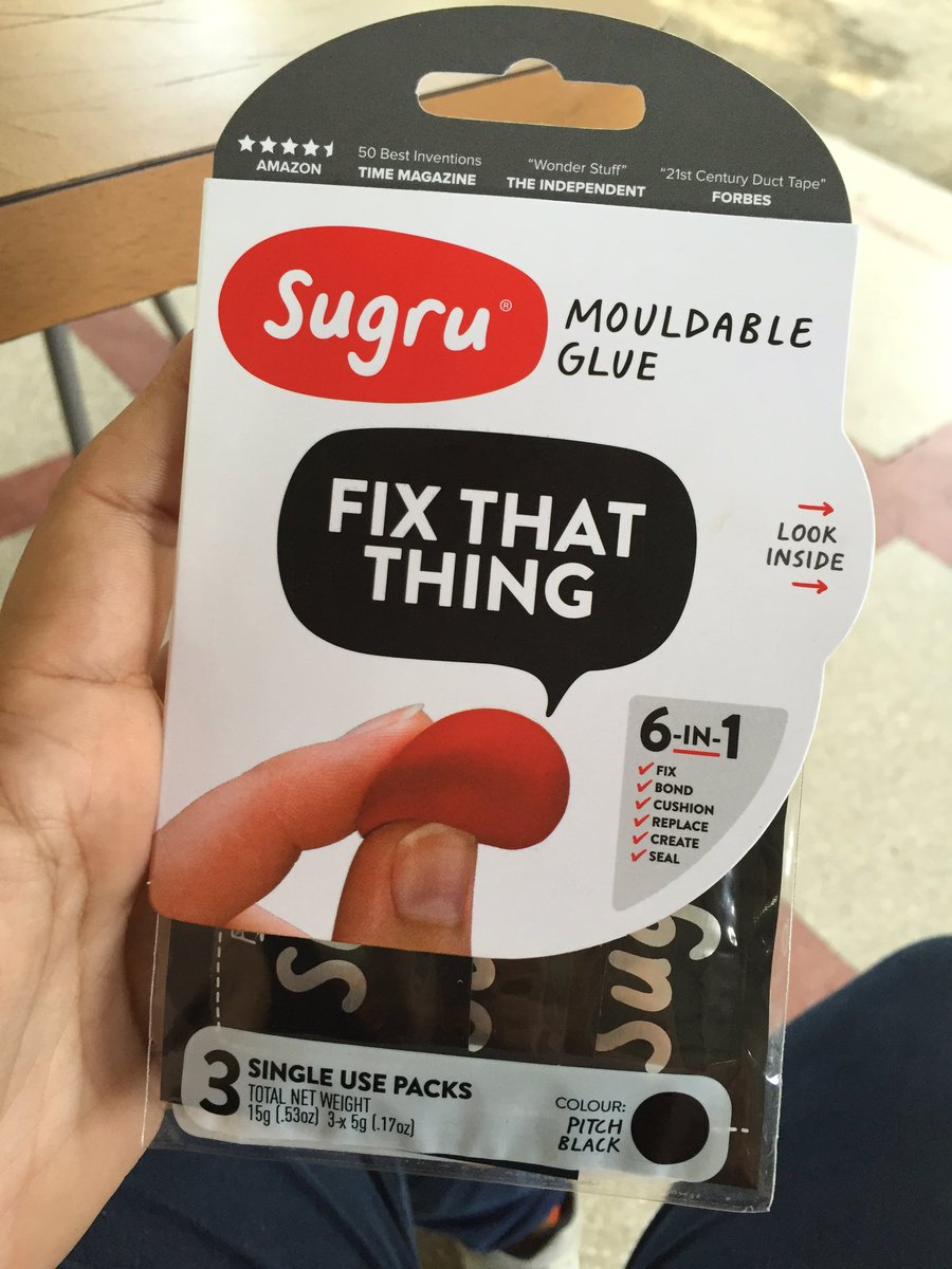 iMichelle89's tweet photo. The best thing EVEEEEE @sugru #fixthatthing probably the most cool bday gift ever hahaha 😂💁🏽 https://t.co/EvITzthUA0