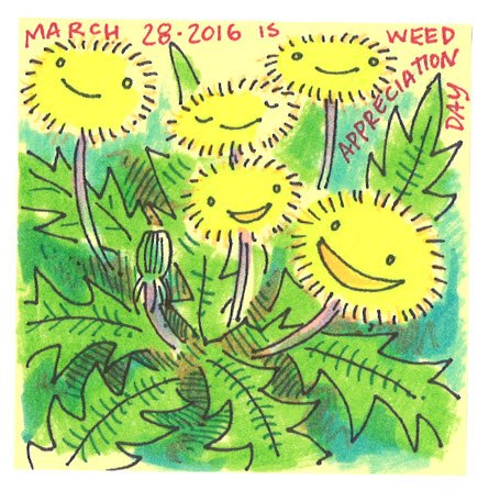 OpalBinia's tweet photo. #WeedAppreciationDay #dandelion #postit #apostitnoteaday https://t.co/W8vkRtJnsG