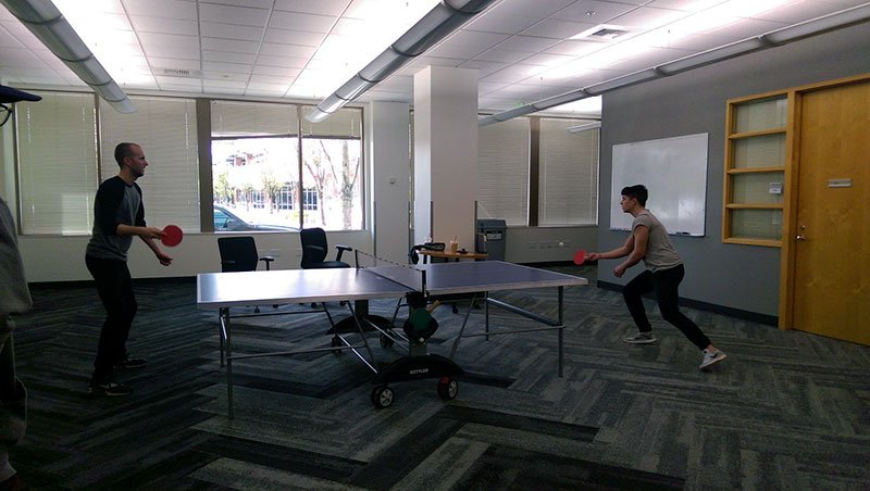bsangel's tweet photo. It's @masoncobb vs. @mcstrongside in the ultimate ping pong showdown! #checkoutthatform https://t.co/nnUFgvpwto