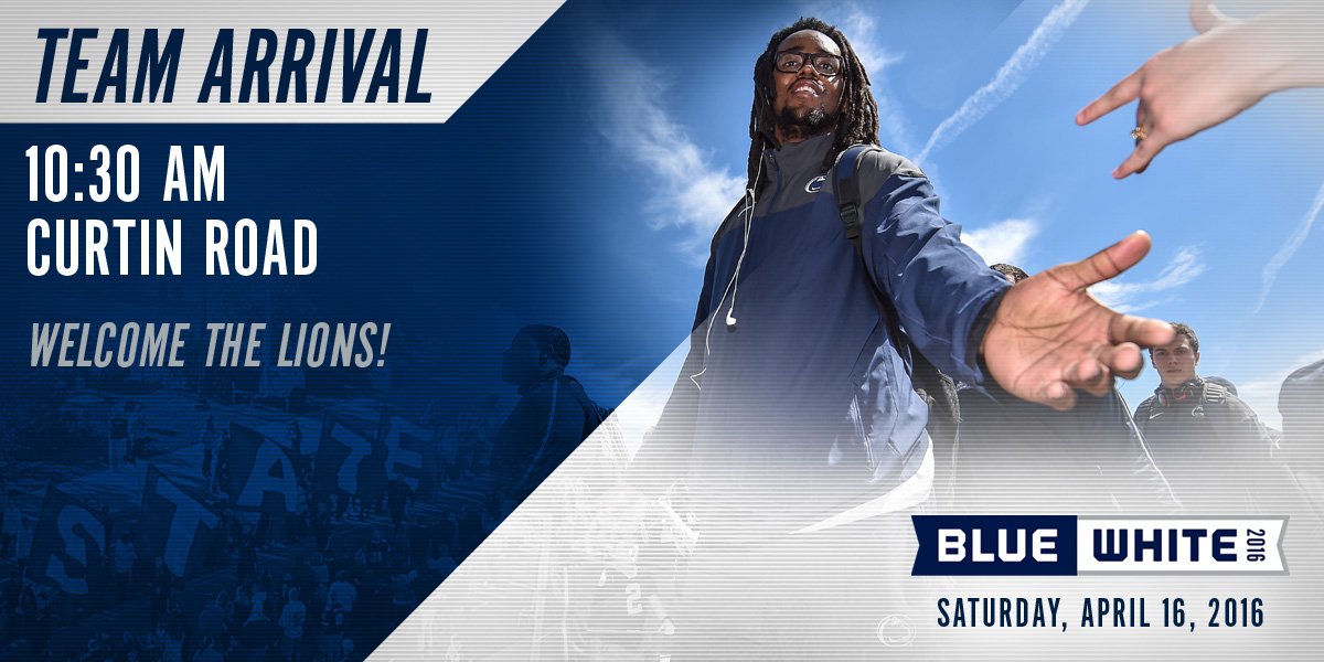 Don't forget to welcome the Nittany Lions to Beaver Stadium Saturday morning!