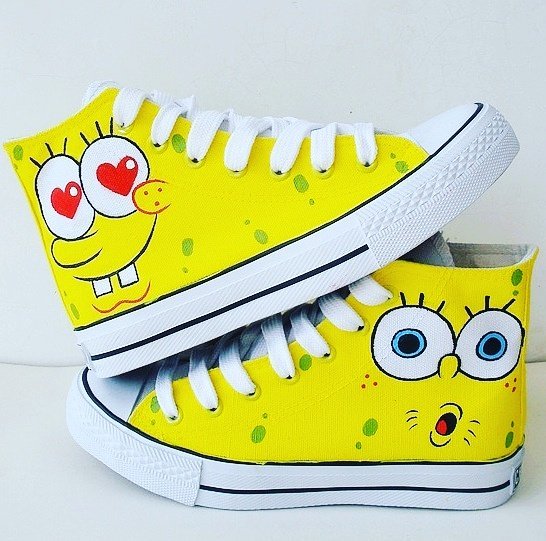 kreativeckeeda's tweet photo. Spongebob canvas shoes 
Handpainted 
For more details drop a message https://t.co/cQUfmRNUx2