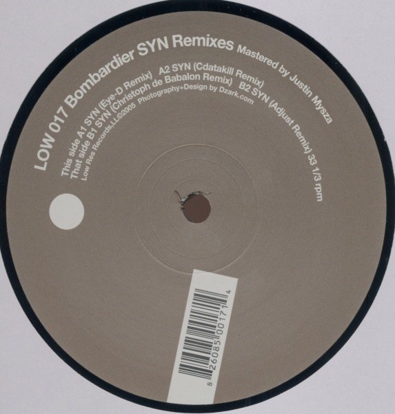 WreckedDistro's tweet photo. Bombardier – Syn Remixes – Lowres17 12″ https://t.co/Lwi68DH7e2 https://t.co/Nllj6YkS8t