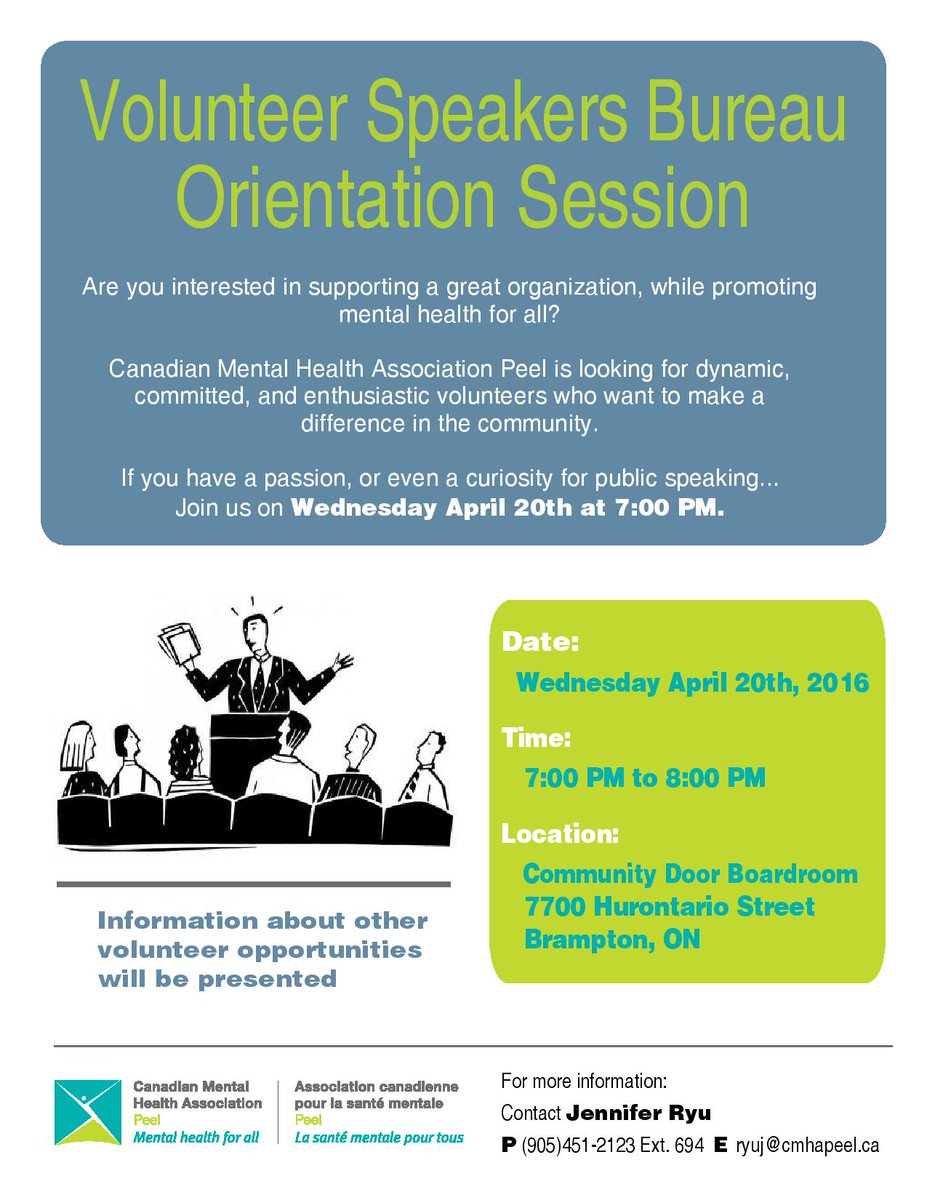CMHAPeelDuff's tweet photo. We are looking for enthusiastic volunteer speakers who are interested in promoting mental health for all - see flyer https://t.co/LyK0rBRF5m